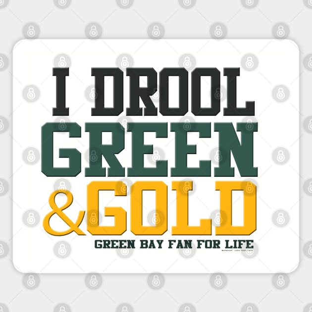 Drool Green & Gold Magnet by wifecta